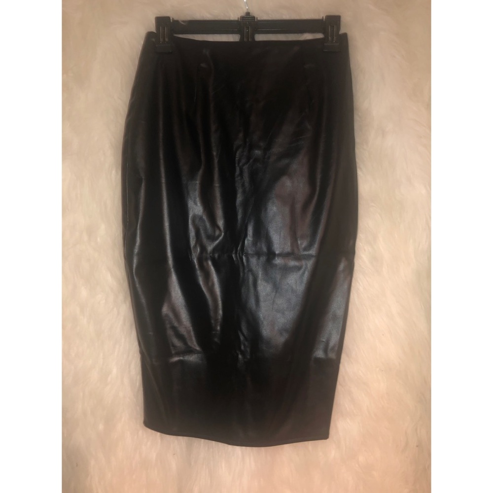 leather midi skirt